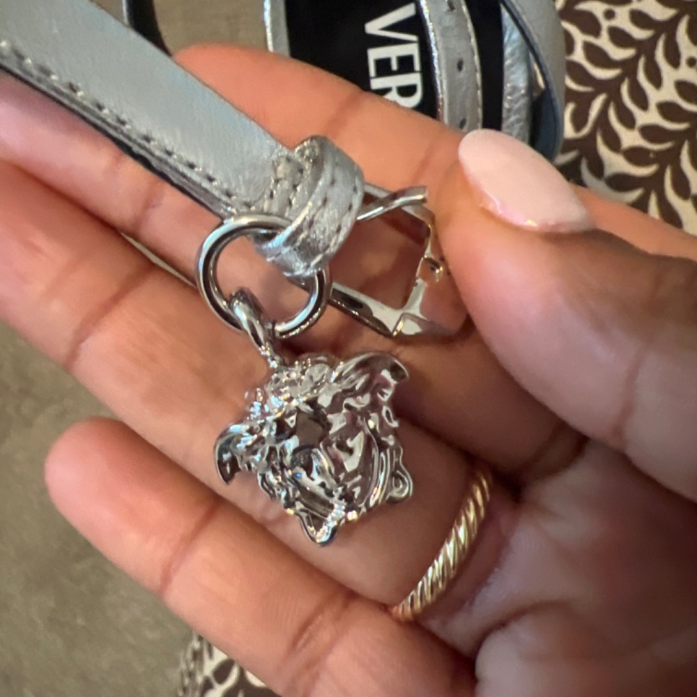 Silver Versace Platform Sandals - image 4